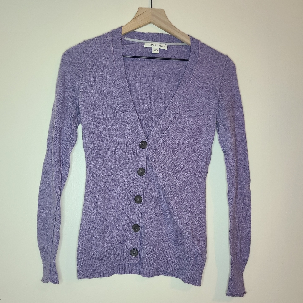 Banana Republic lavendar woolblend cardigan